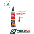 Silicone Adesivo Cola Neutro Alta Temperatura Pro Preto